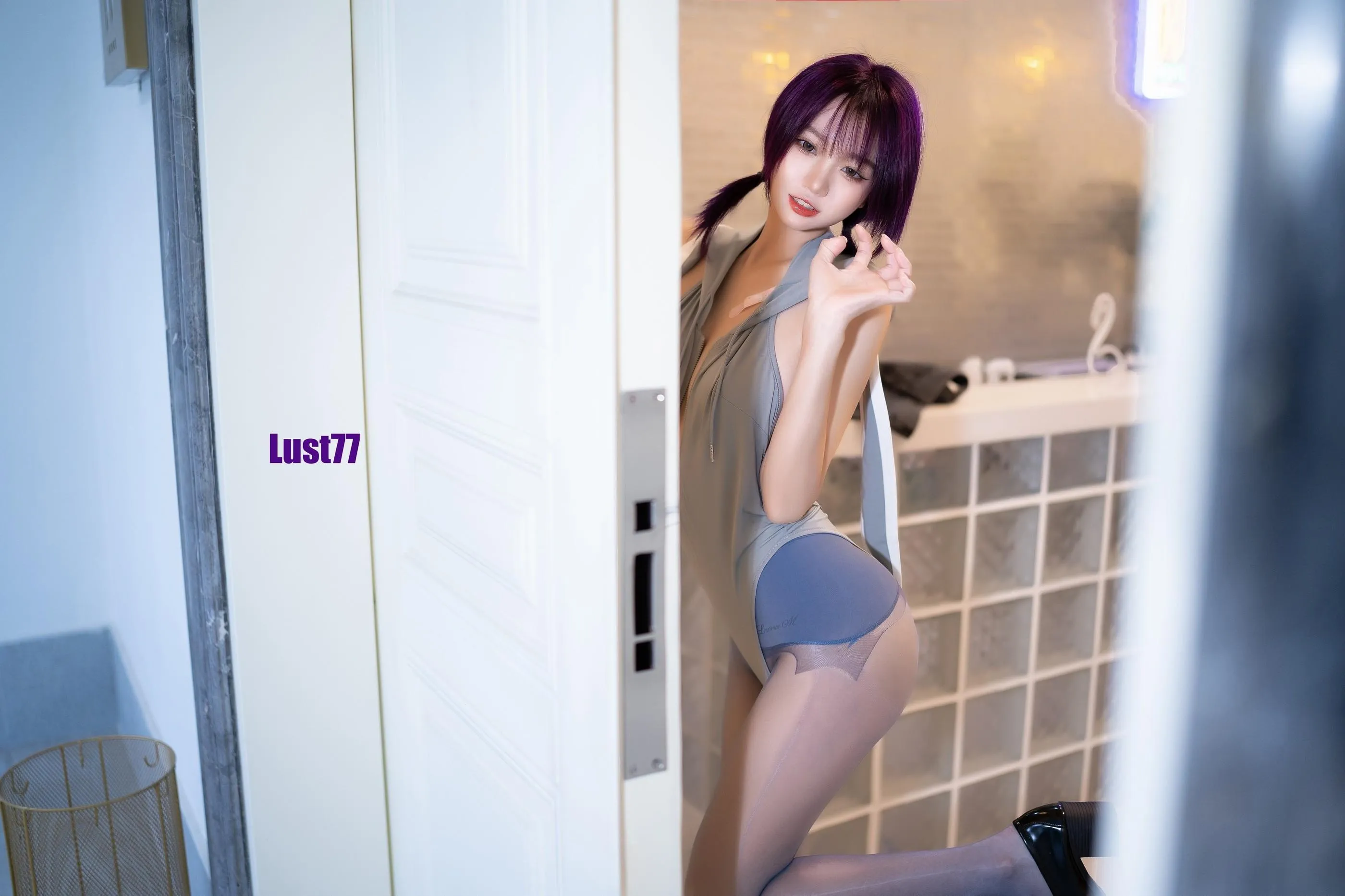 柒柒要乖额 – NO.050 小灰兔 [71P]插图7